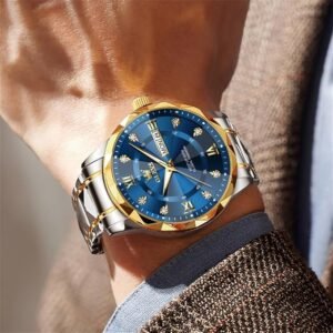 Men's Business Watch Gold Blue